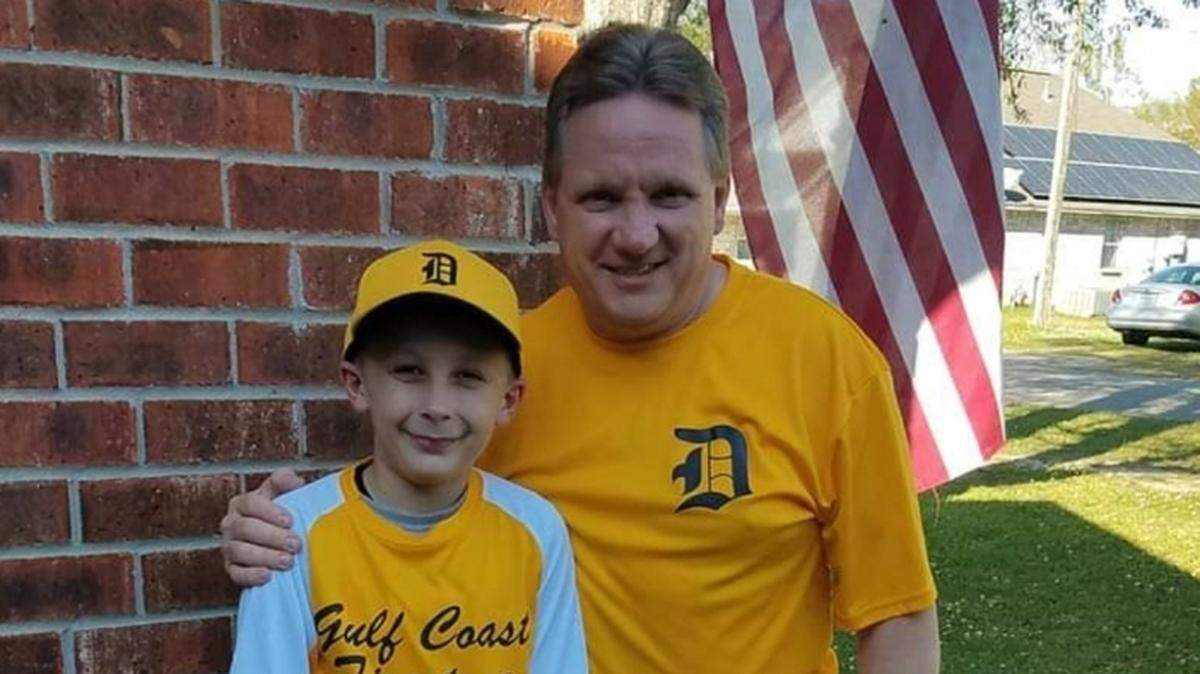 David Gray with his adopted grandson, Landon.