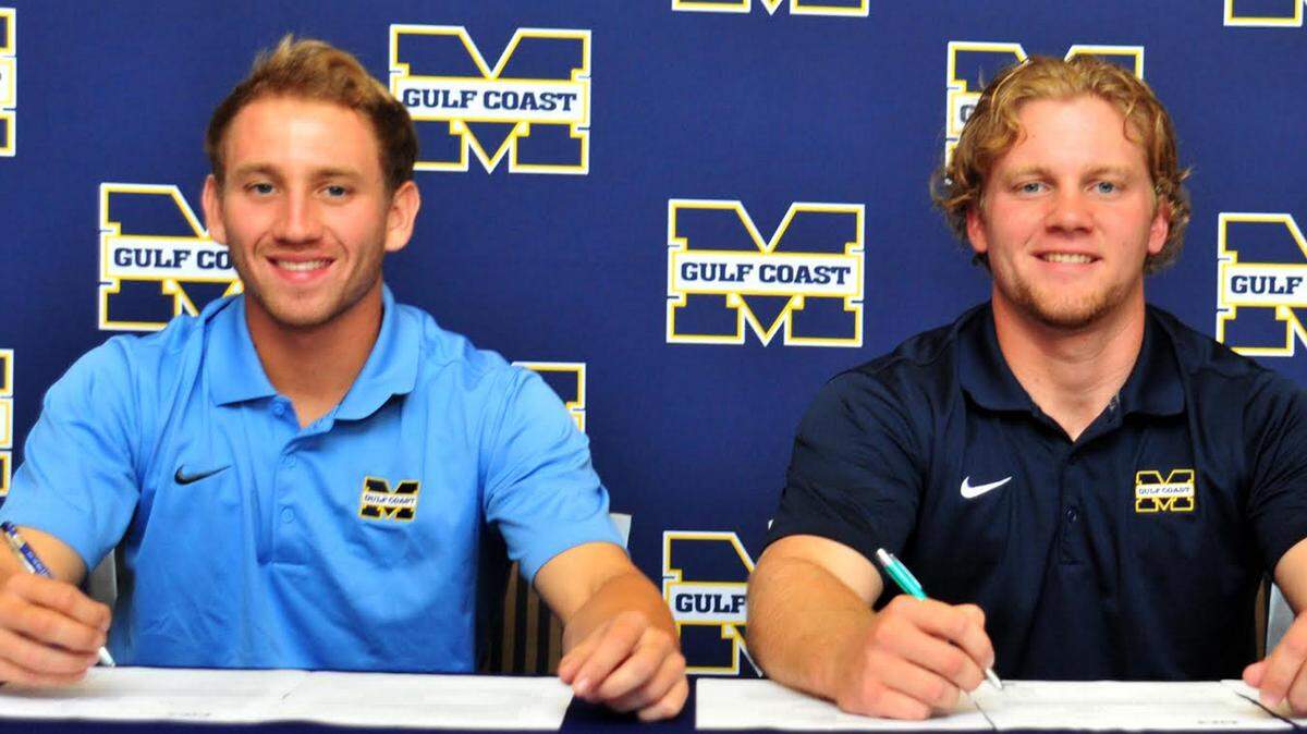 GULF COAST 
 Justin Nussbaum and Brian Lane signed with Delta State.