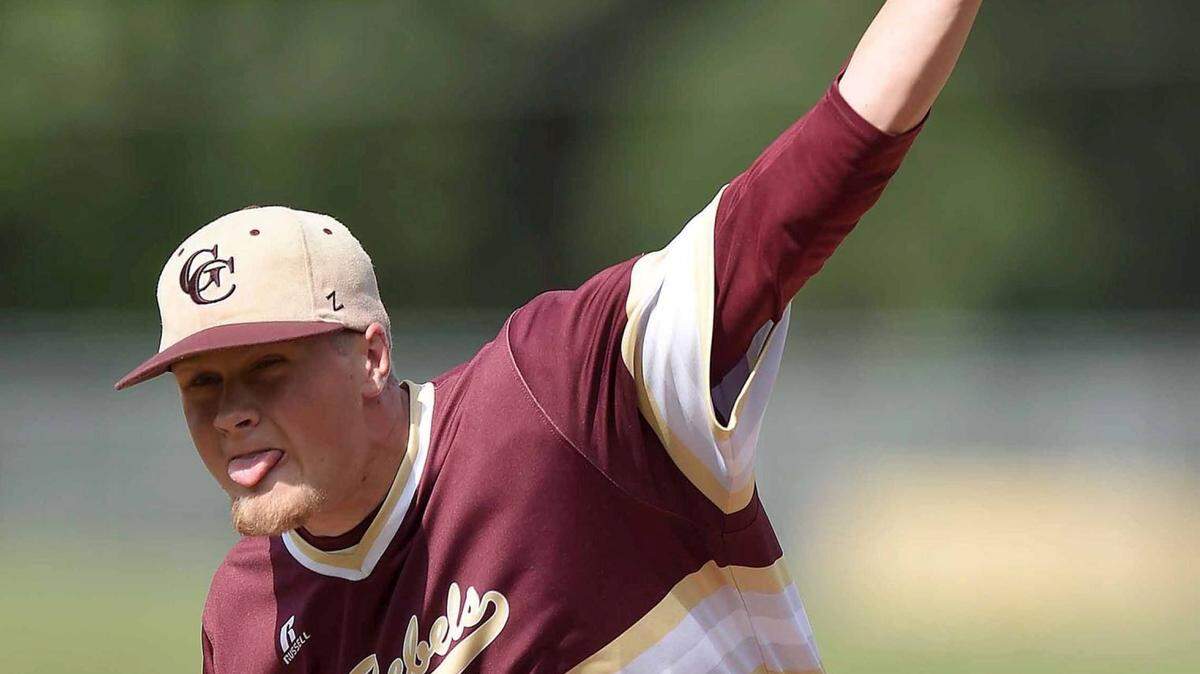 CHRIS TODD/SPECIAL TO THE SUN HERALD 
 Walker Robbins tossed a one-hitter as George County beat Pearl 4-0 in Game one of the 6A second-round series on Friday.