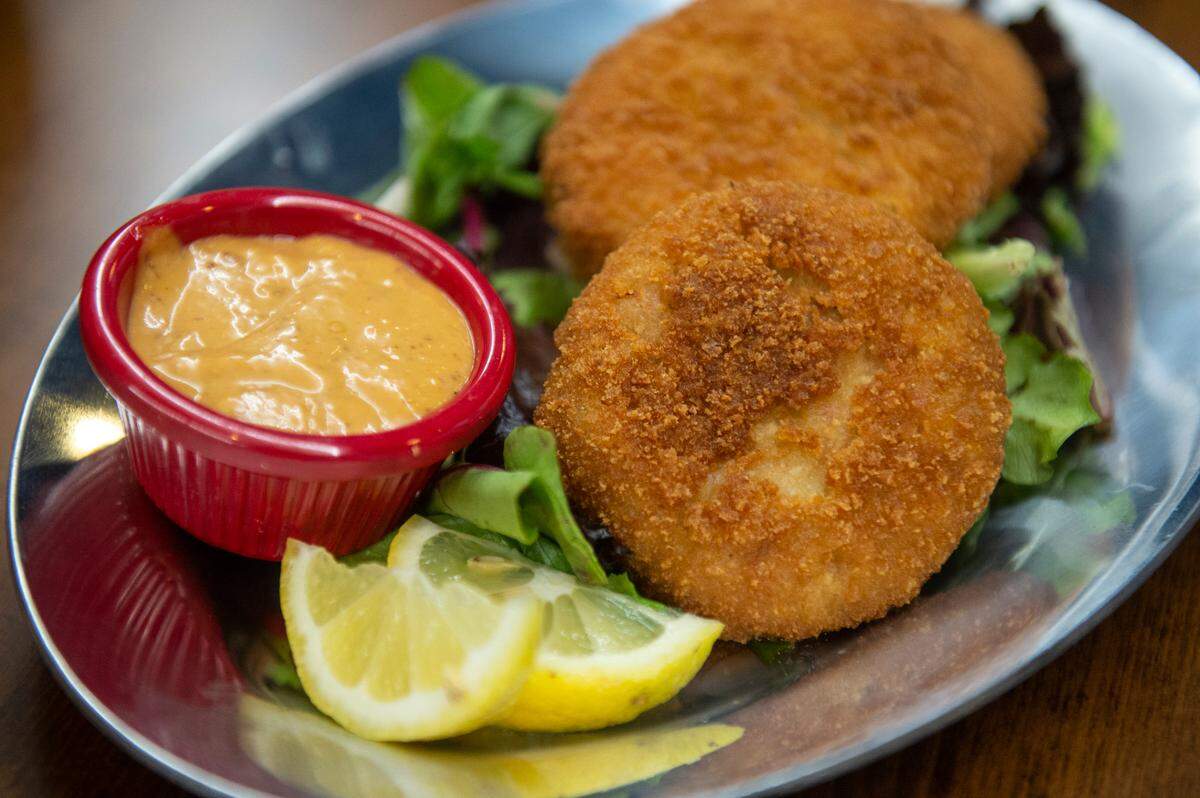 The New Orleans crab cakes from Port 17 at Harrah’s in Biloxi on Thursday, July 20, 2023.