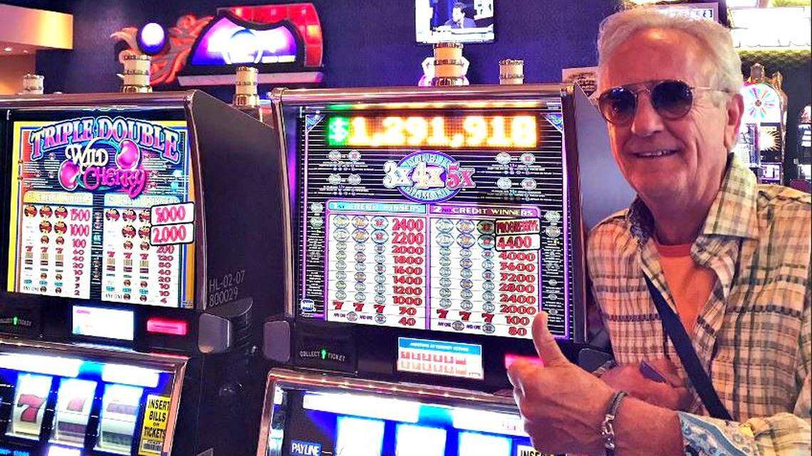 Fred S. of Gulf Breeze, Florida, gives a thumbs up after he won a $1.29 million jackpot Wednesday, July 18, at Hard Rock Casino Biloxi. This was the first $1 million-plus jackpot in 3 years at a Coast casino.