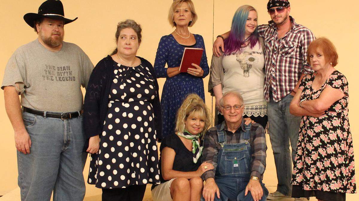 Pass Christian Theatre Project's cast members, left standing, Jim Lindsay, Carol Lindsay, Elizabeth Boswell, Chiron Roberts, David Adkins and Linda Aiavolasiti, and seated left, Alrie Poillion and Lee Kalik.