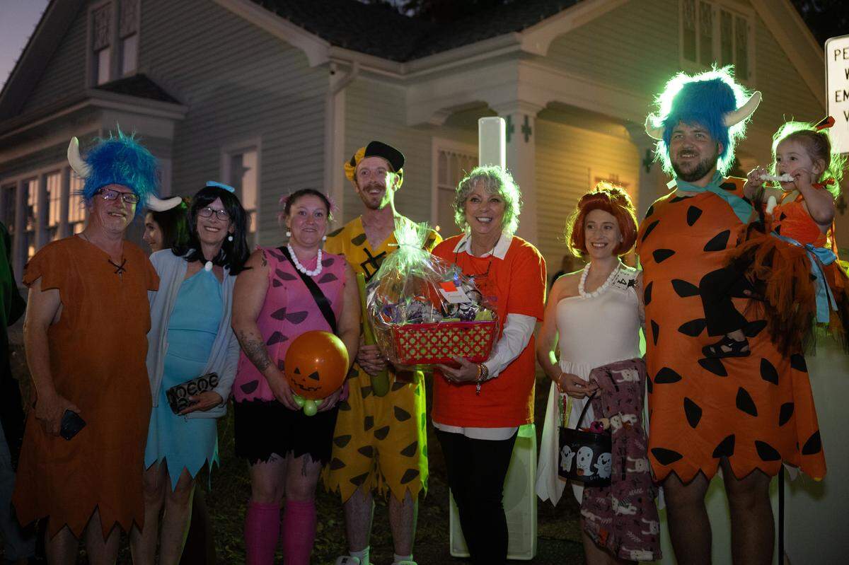 Winners of the Halloween costume contest are announced during Boo On The Rue in Biloxi on Thursday, October 30, 2025.