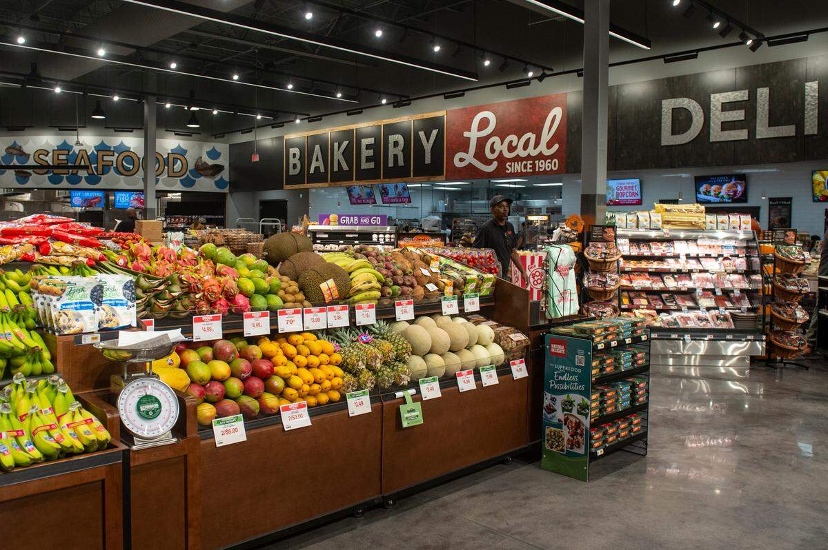 A variety of fruit on display in the produce section at Rouses Market’s latest location on Pass Road in Biloxi on Tuesday, Oct. 15, 2024, the day before the grand opening.