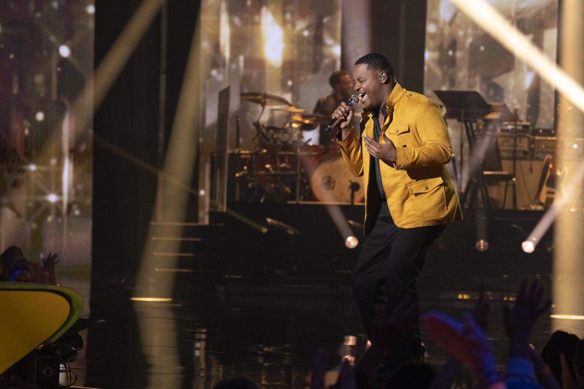 Daniel Stallworth performs “Livin’ on a Prayer” by Bon Jovi on the April 13, 2026, episode of “American Idol.”