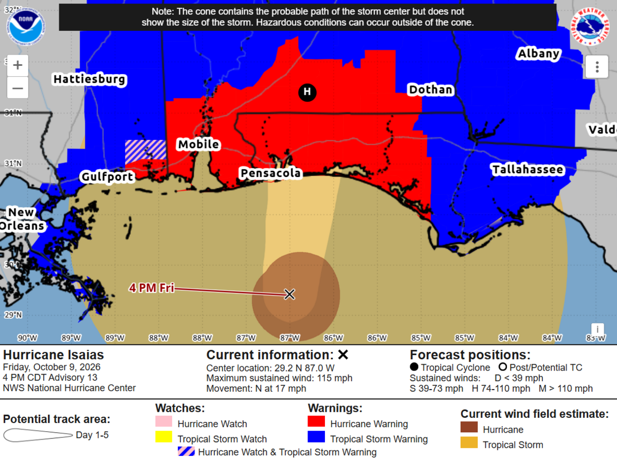 Latest updates: The final Hurricane Isaias countdown is on | Biloxi Sun ...