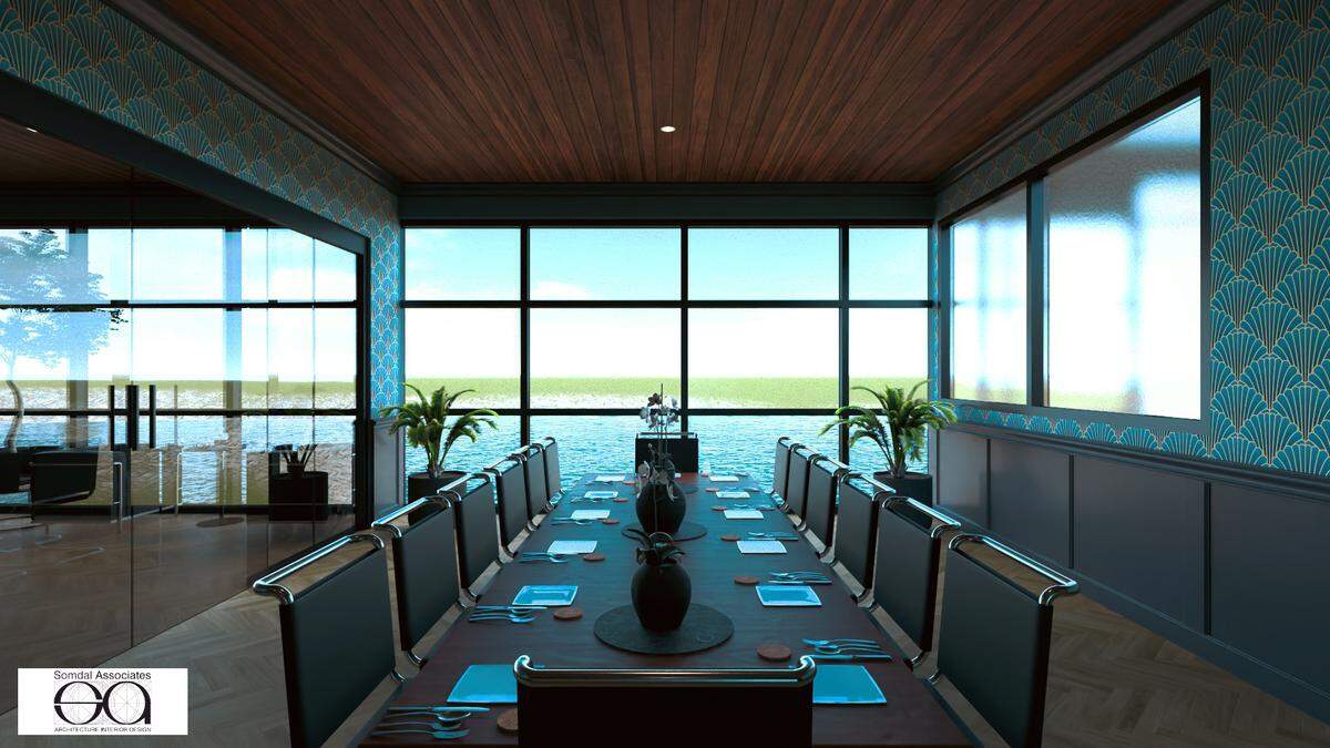 A private meeting and dining room with a view is part of the new Gurkha Cigar Lounge at Hollywood Casino Bay St. Louis.