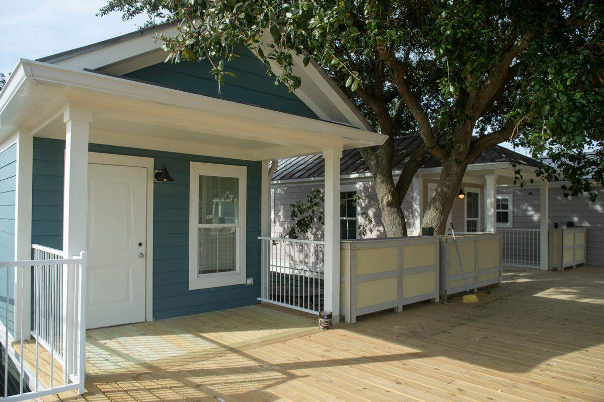 Cottages at Depot housing development in Pascagoula is part of the restoration of the train depot. Both projects are designed to bring people to visit and live in downtown.