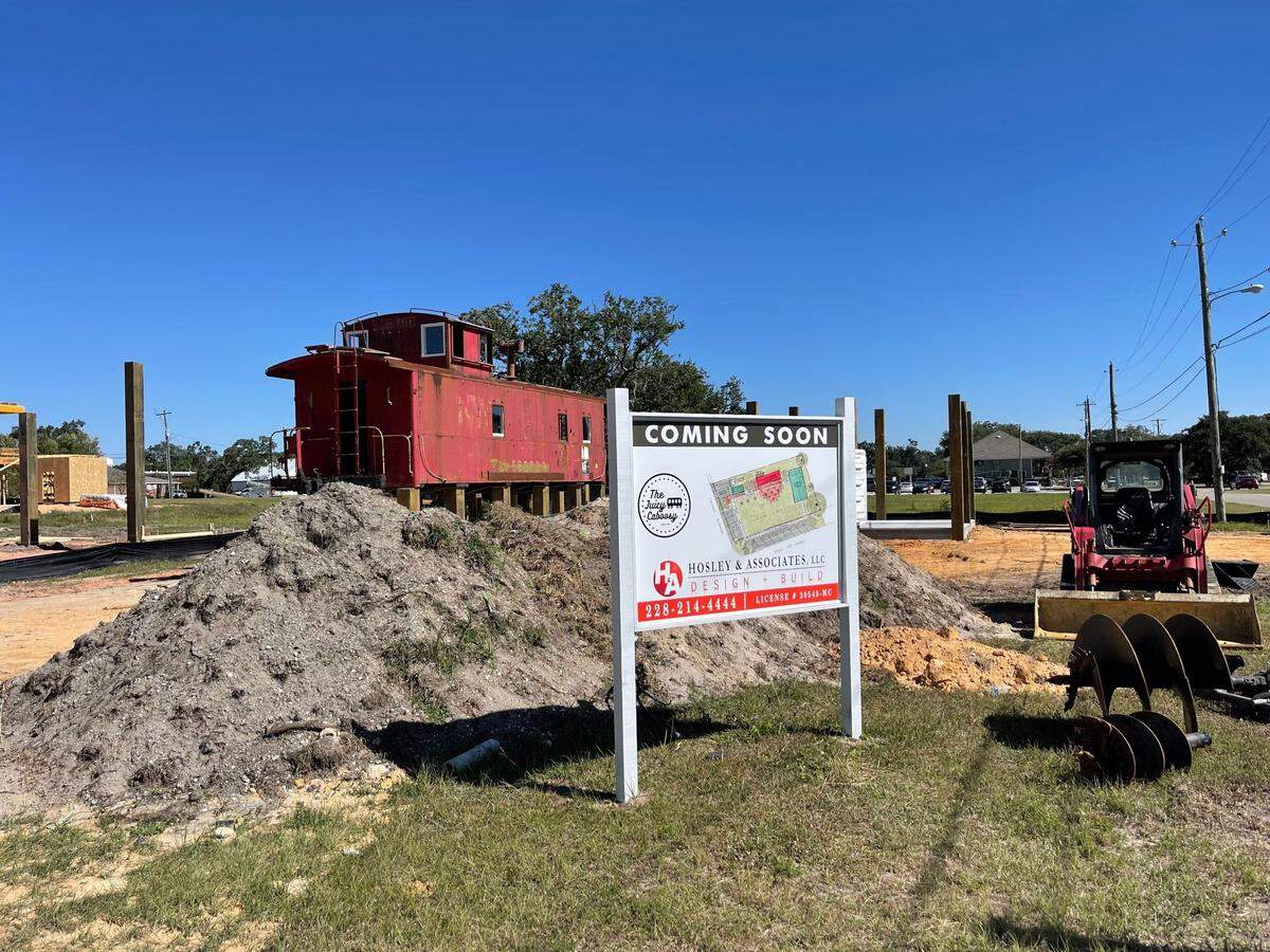 A train caboose, moved to a spot near the beach in Long Beach, will become Juicy Caboosy. It’s one of several new restaurants just opened or coming soon in South Mississippi.