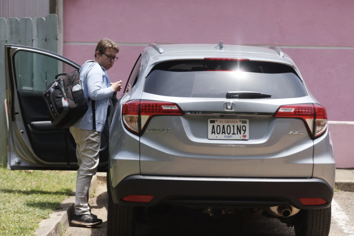 Dr. Cheryl Hamlin gets ready to drive to the airport after completing her shift at the Jackson Women’s Health Organization in Jackson, Miss., Thursday, June 9, 2022. Dr. Hamlin travels from Massachusetts to Jackson to assist patients seeking abortions.