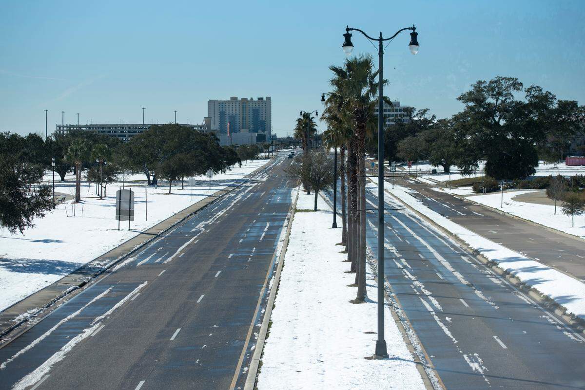U.S. 90 is empty, but passable, Wednesday, Jan. 22, 2025.