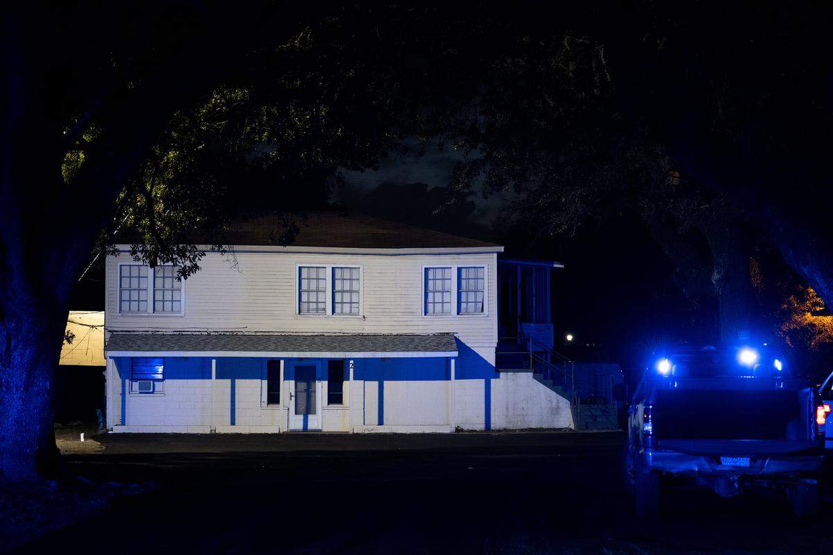 A police car is parked outside a house on Rodenberg Avenue on Thursday, Jan. 22, 2026.