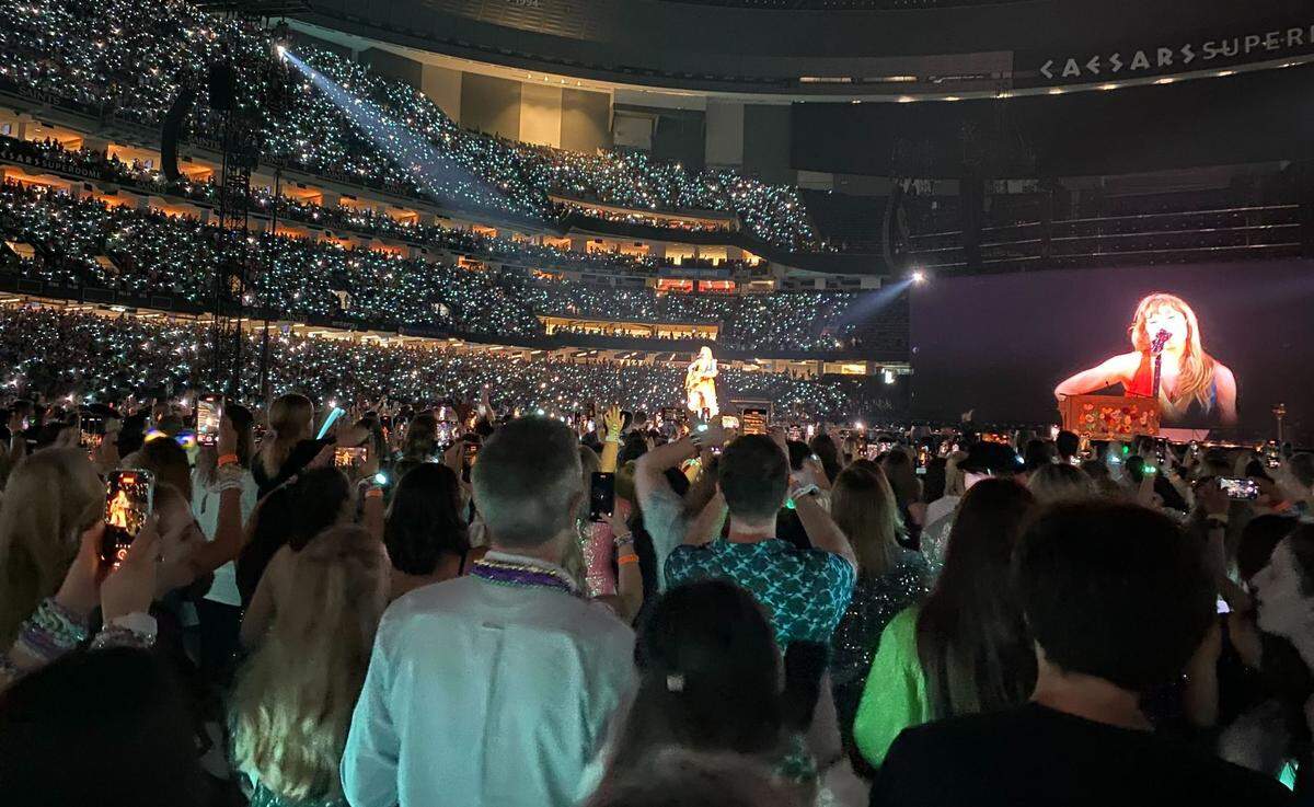 The first of Taylor Swift’s special songs from Night 1 in New Orleans was a mashup of Our Song and Call It What You Want.