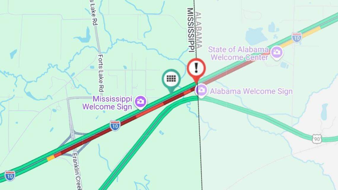 Update: I-10 traffic back at full speed in both directions after South MS backups