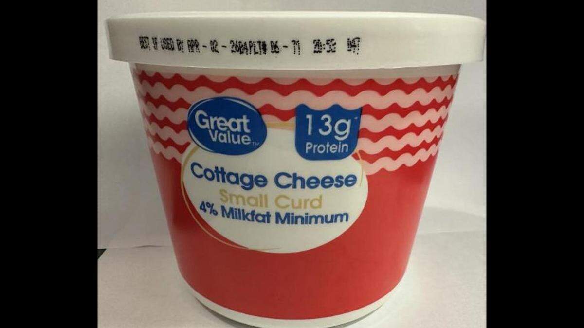 Certain Great Value Cottage Cheese tubs in 24 states, including Mississippi, were recalled and pose serious health risks if consumed, according to the FDA.