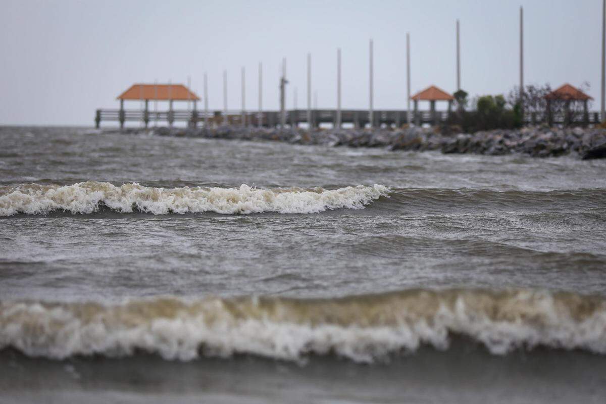 The Mississippi Sound’s waters become choppy as Hurricane Zeta makes its way towards the Mississippi Coast. Storm surge is one of the biggest concerns as the Coast prepares for Zeta’s arrival Wednesday, Oct. 28, 2020.