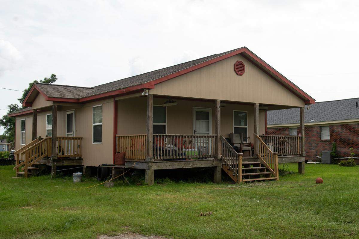 A home on Ely Street in Moss Point on Tuesday, June 18, 2024. The home managed to avoid significant damage in a tornado that struck the area in June 2023.