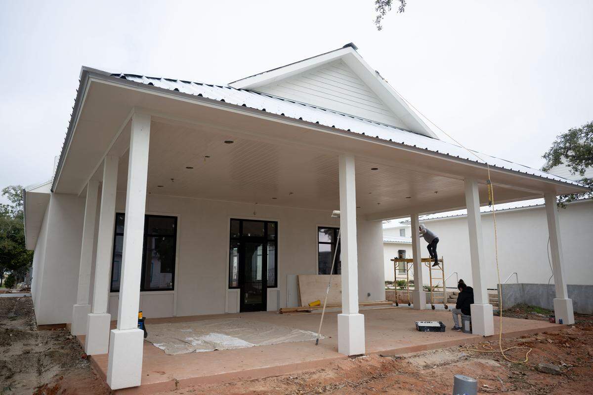 Construction continues at 9 Toes Brewing in Pass Christian that sits amid The Bungalows, Hotel Pass Christian, Bacchus and Field’s Italian and other shops and restaurants.  