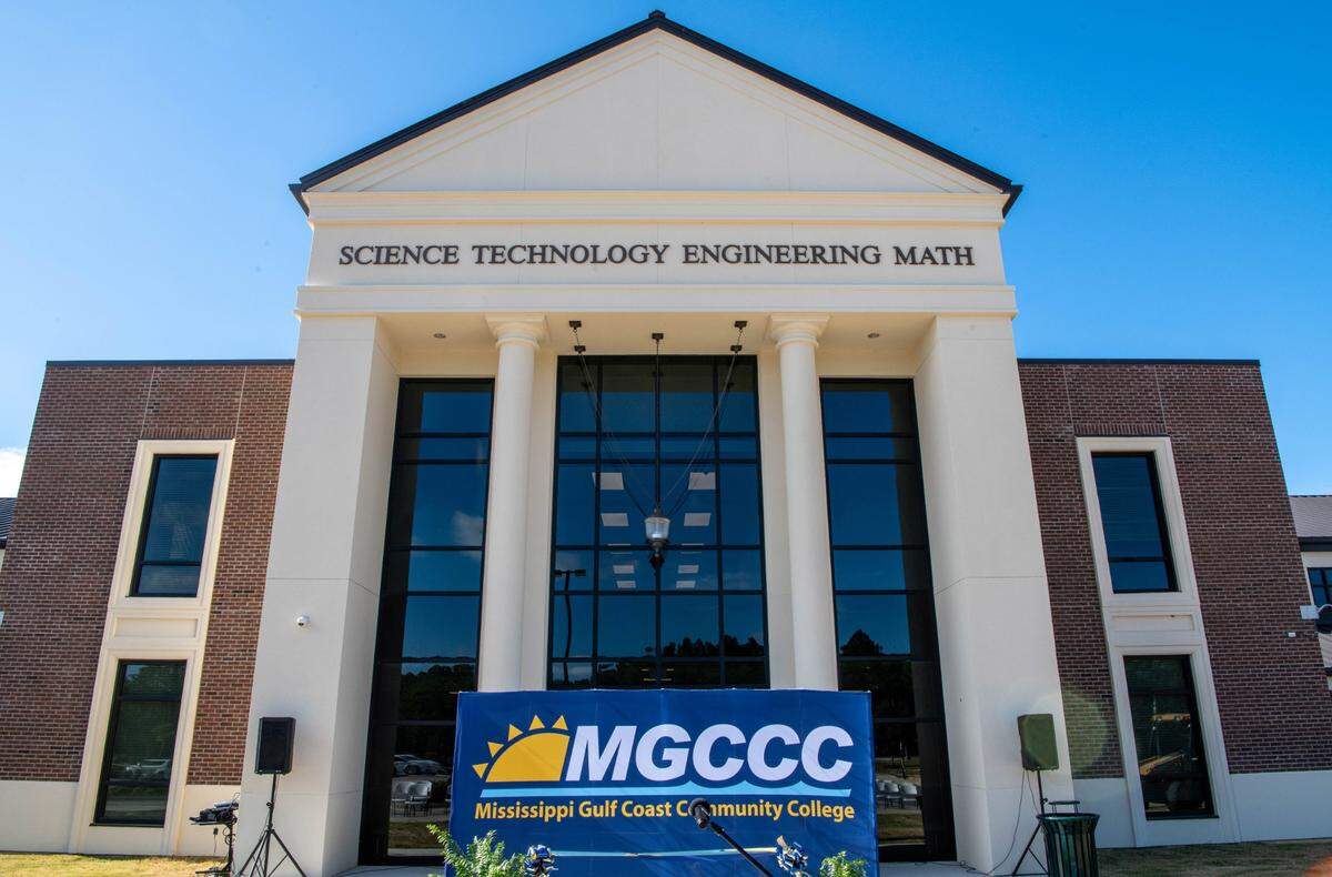 The STEM building at Mississippi Gulf Coast Community College Jackson County Campus in Gautier, where a BP grant is providing tuition free classes in high demand courses.
