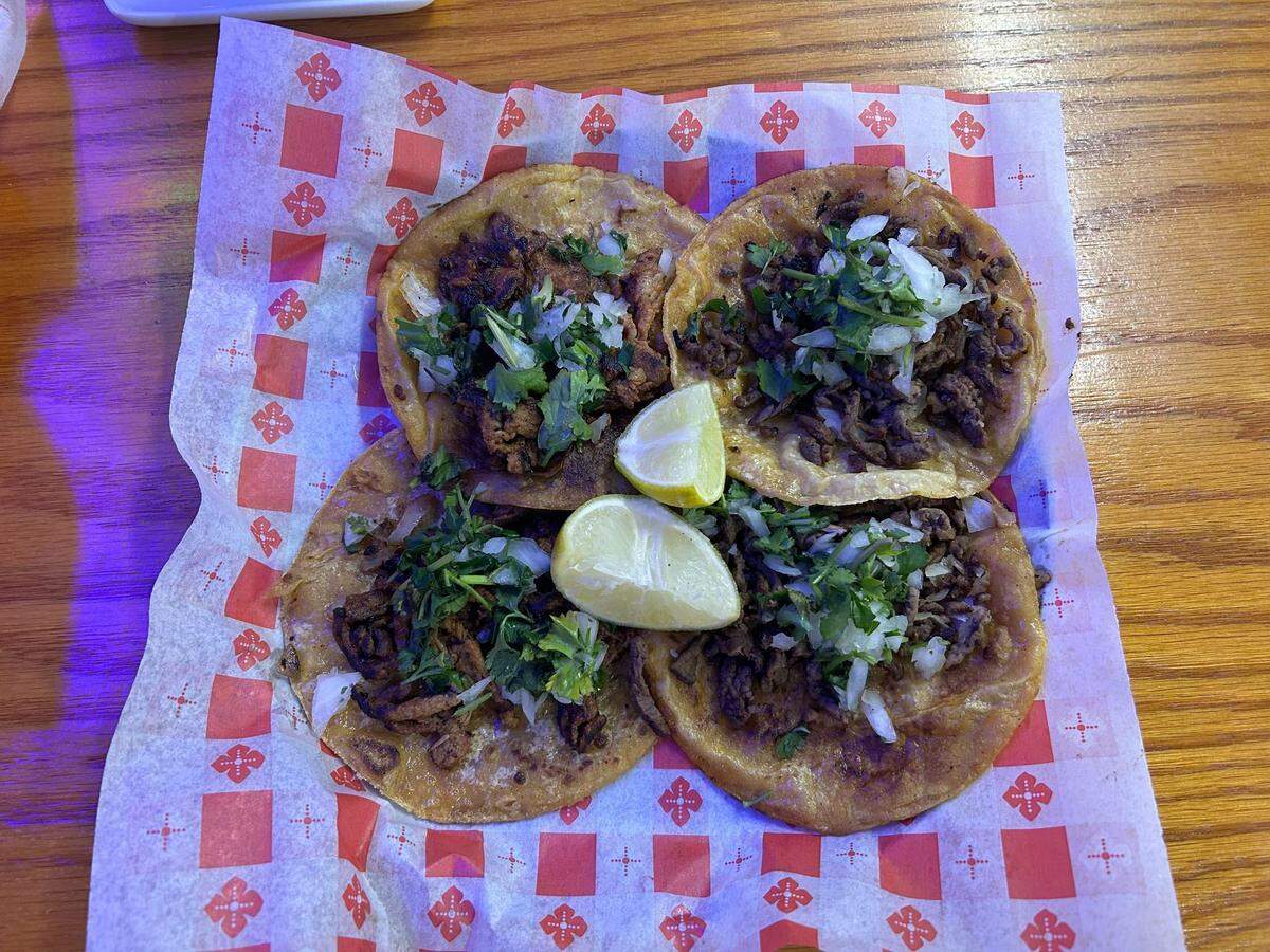Specialty tacos from Los Sarapes Tacos y Mas in Gulfport, Mississippi.