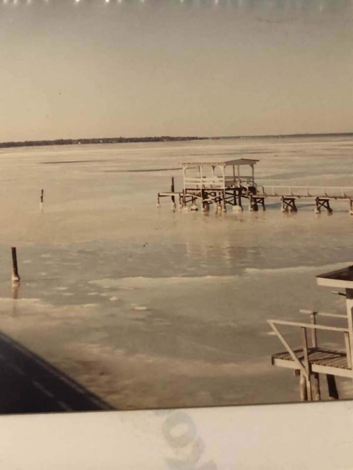The Bay of St. Louis froze over in Cedar Point neighborhood on Dec. 23, 1989.