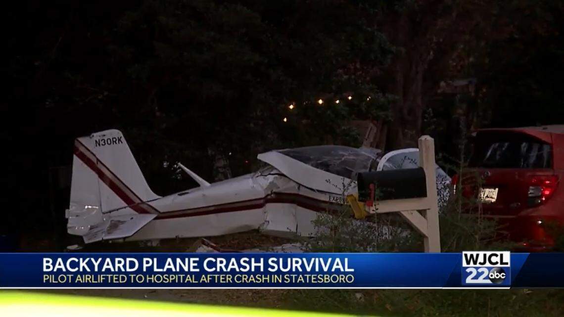 A pilot survived after crash-landing a plane in the driveway of a woman’s home in South Georgia on Nov. 2, authorities said.