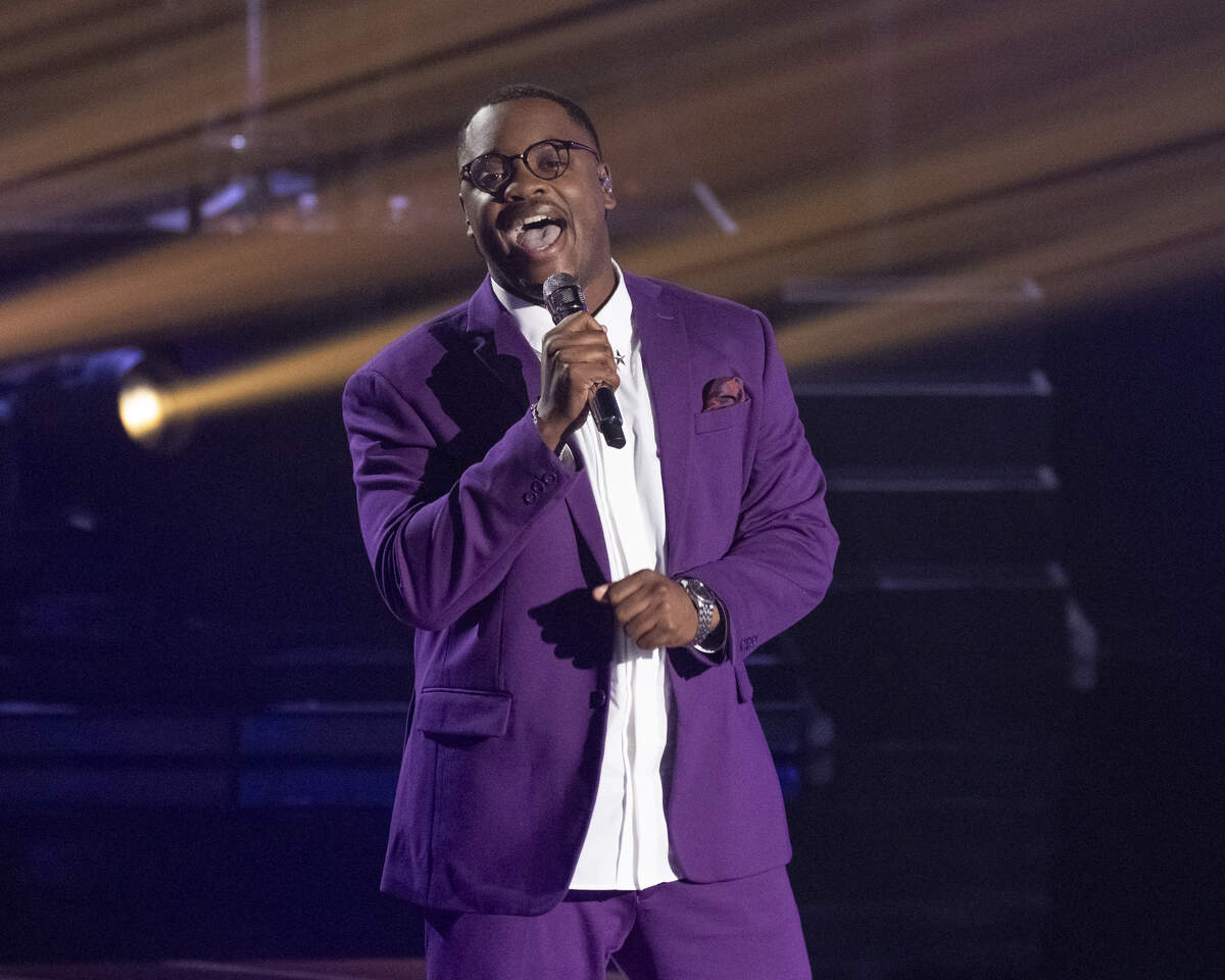 Daniel Stallworth performs “Fearless” by Taylor Swift on Monday’s episode of “American Idol.”
