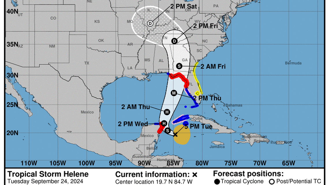Tropical Storm Helene forms, is expected to strengthen fast. See South MS forecast