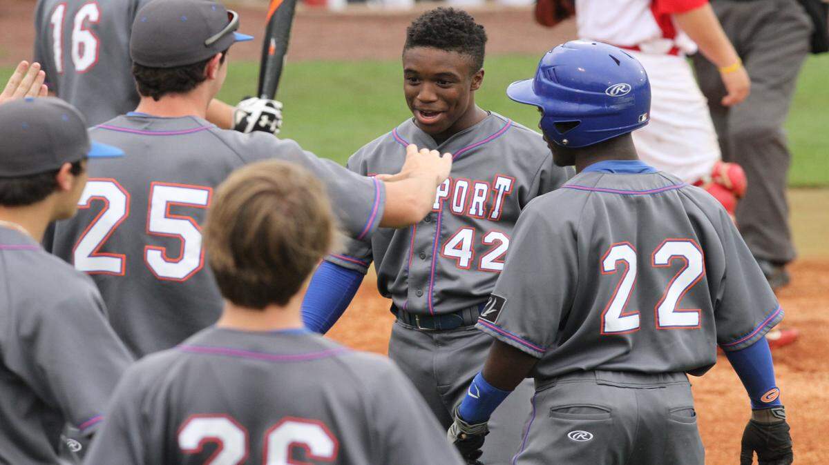 JOHN FITZHUGH/SUN HERALD 
 Gulfport can rely on strong play up the middle, including center fielder Dillon Brown (42).