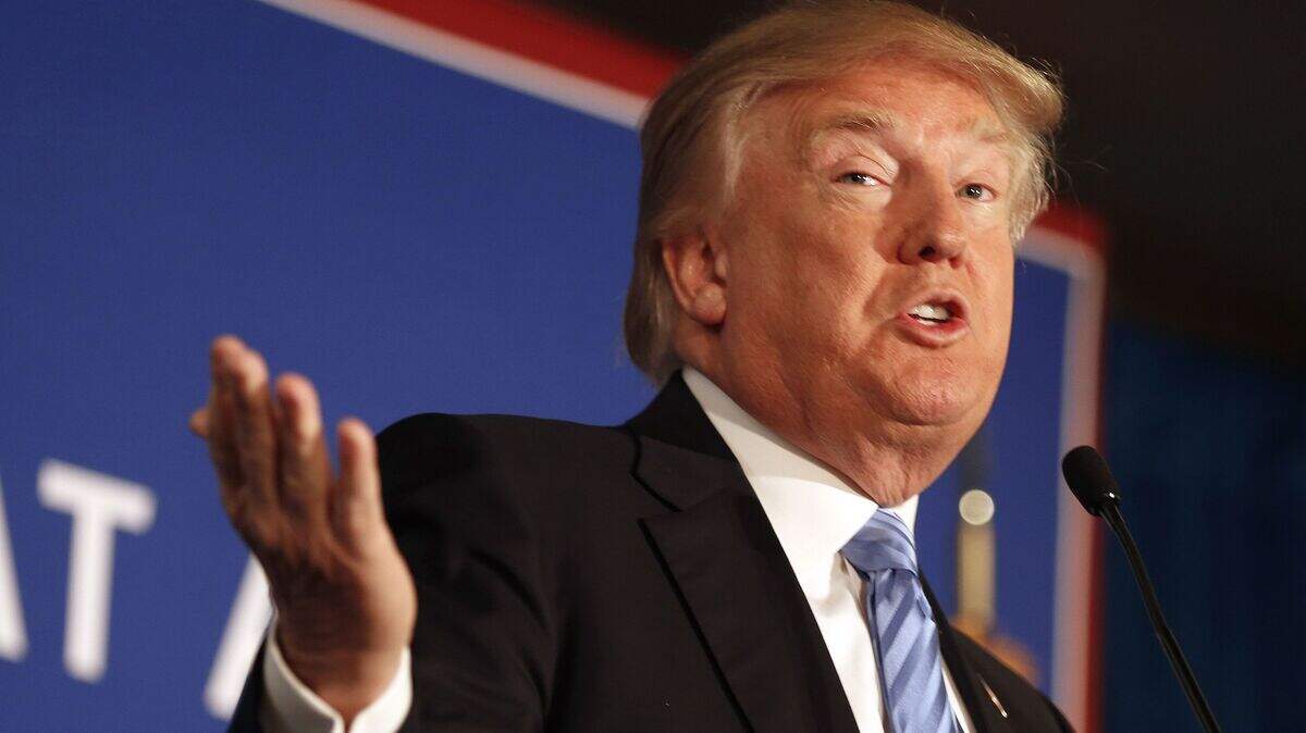 Republican presidential candidate Donald Trump speaks Jan. 11 during a campaign stop in Windham, N.H. (AP Photo/Jim Cole, File)