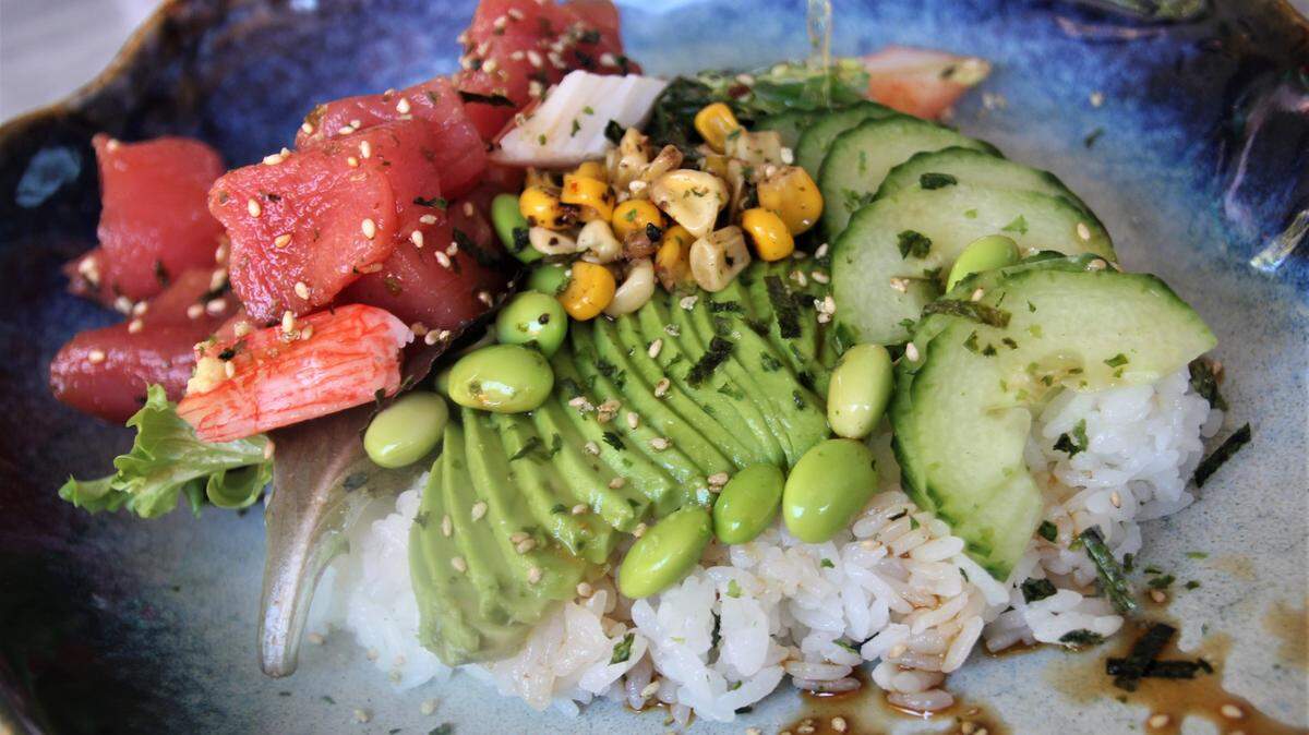 Poke salad is a healthy option.