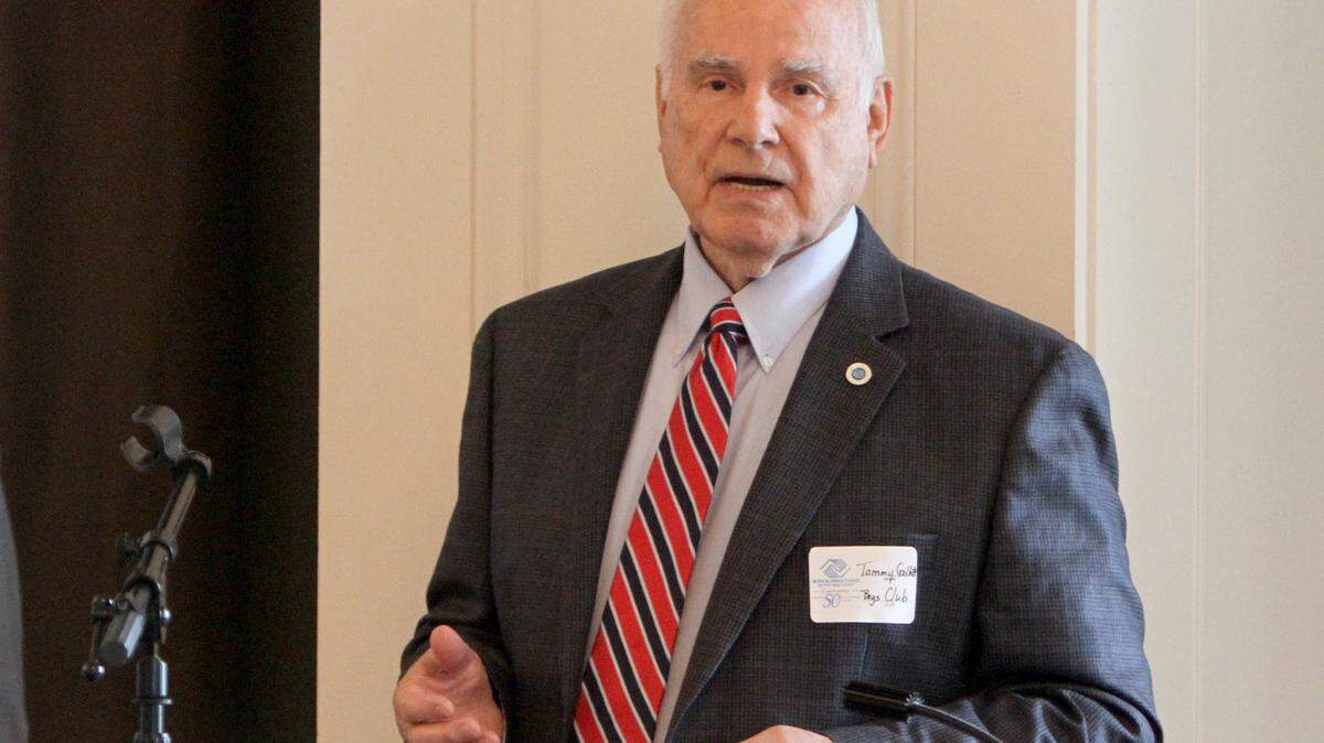 TIM ISBELL/SUN HERALD 
 Tommy Gollott spoke, Thursday, May 19, 2016, at the kick off breakfast celebrating 50th anniversary of the Boys & Girls Club of the Gulf Coast.