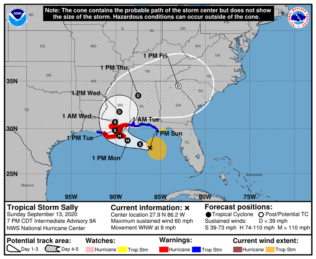 Sally’s 7 p.m. track on Sunday, Sept. 13, 2020