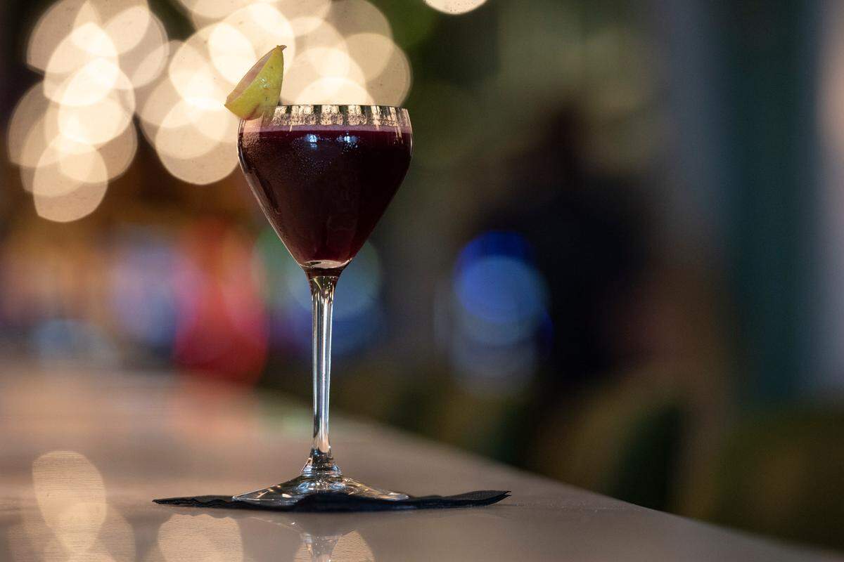 Midnight on the Bayou is a moody craft cocktail at Coraline’s seafood restaurant at the Beau Rivage Resort and Casino in Biloxi.