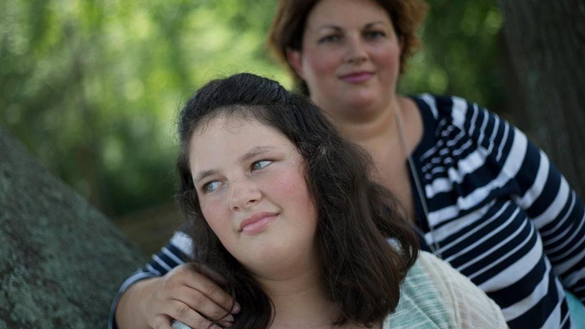 Kaley Zacher poses for a portrait with her mother Kimberly, July 22 in Dublin, Ga. Zacher, gave permission for Kaley to be paddled twice at Southwest Laurents Elementary School, Ga. Although the use of corporal punishment in American schools has declined in recent decades, paddling is still on the books in 19 states, despite calls from the U.S. Education Department to curb punitive disciplinary measures, which has been shown to affect minority and disabled students disproportionately.