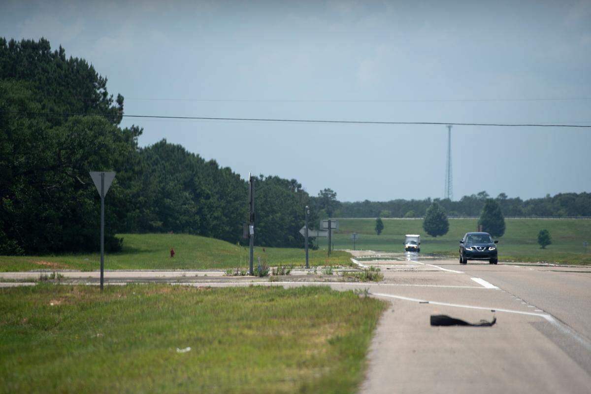 The intersection of Highway 67 and Three Rivers Road in Biloxi on Thursday, June 16, 2022. The intersection is near where a proposed housing subdivision is planned.