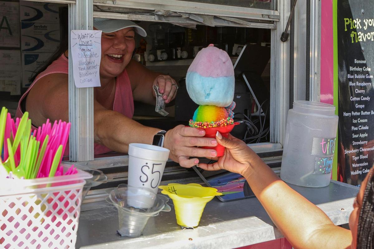 Vendors selling cool treats during the Ocean Springs Cruisin’ the Coast Block Party, October 8, 2021.
