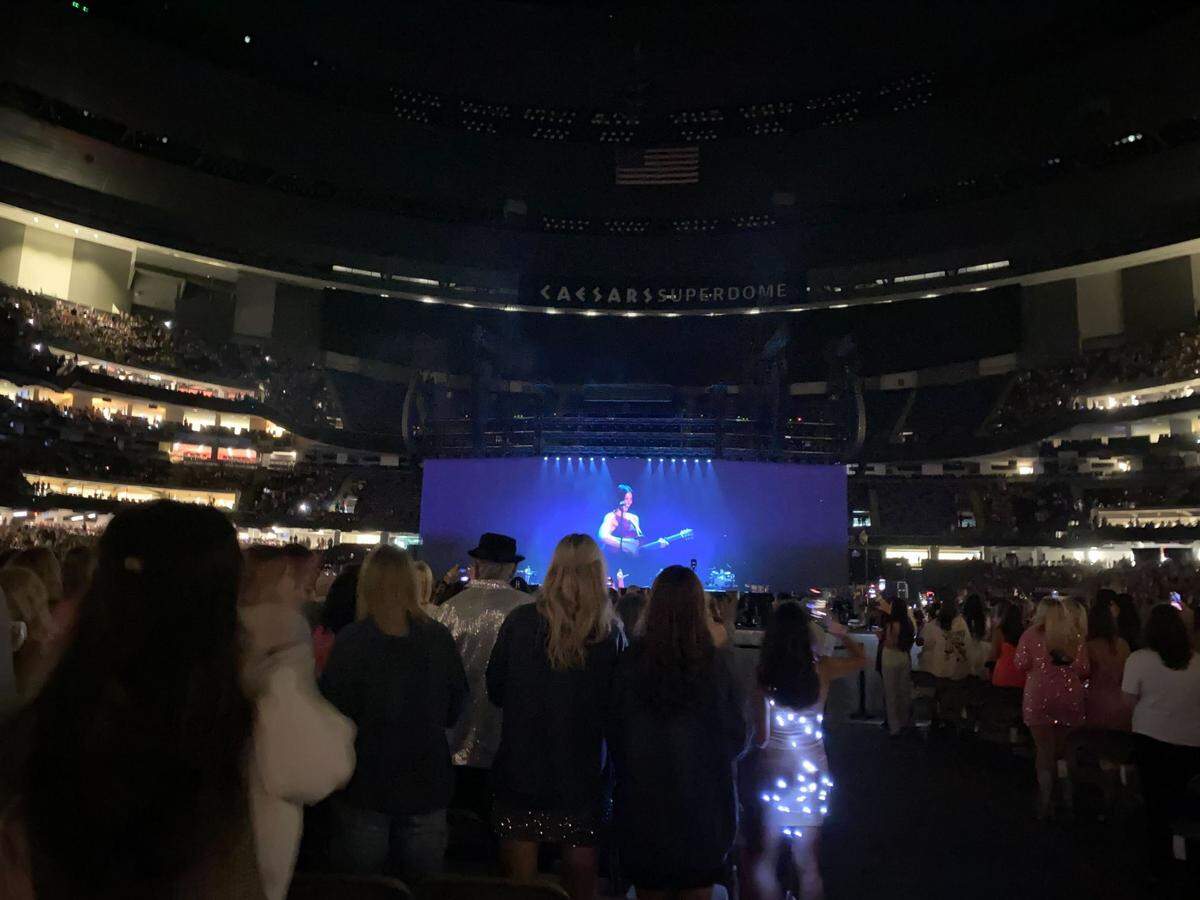 Gracie Abrams, the opening act for Night 1 of The Eras Tour in New Orleans, has taken the stage at the Superdome.