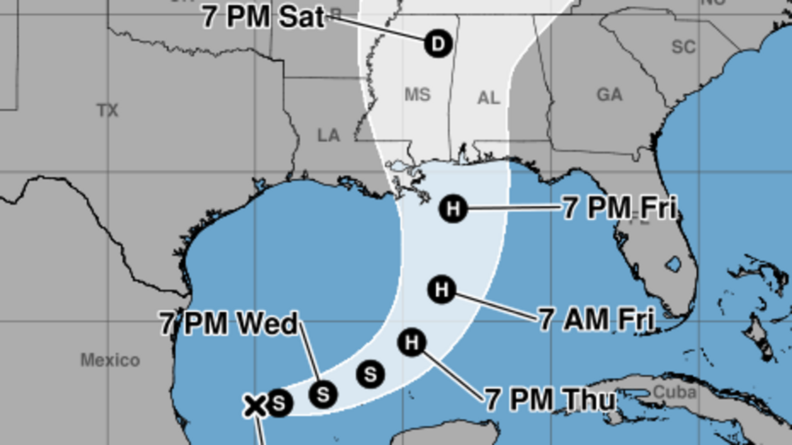 System in the Gulf upgraded to Tropical Depression 9. Is it aiming for South MS?