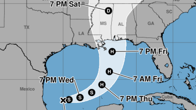 System in the Gulf upgraded to Tropical Depression 9. Is it aiming for South MS?