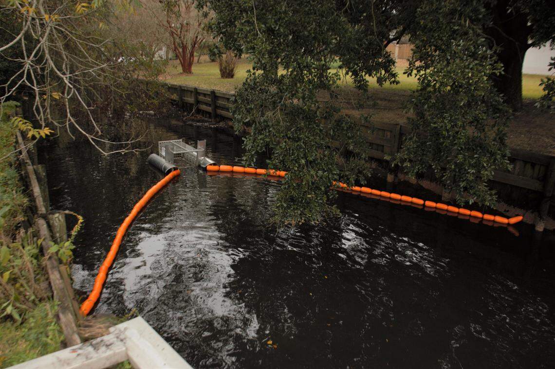 The Litter Gitter, developed by Osprey Initiative of Mobile, Ala., uses booms to direct litter and debris from stormwater runoff and other sources into an aluminum cage. Four Litter Gitters have been deployed in Coast waterways as part of a pilot program aimed at restoration.