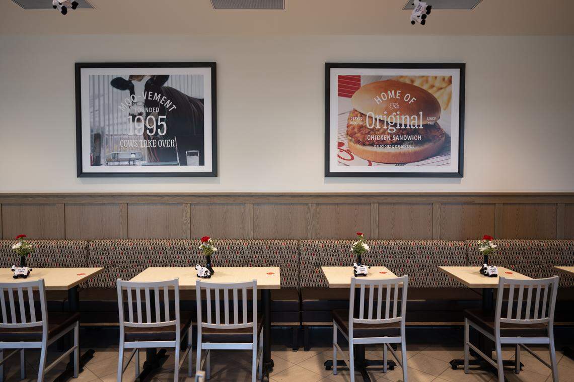 The main dining area inside a new Chick-Fil-A in Ocean Springs on Wednesday.