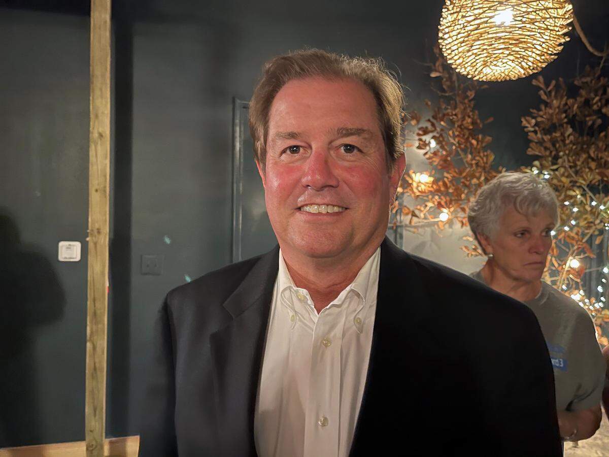 Kenny Holloway poses for a photo at his victory party at The Jackson Pearl event venue after winning the primary runoff election for Ocean Springs mayor on Tuesday, April 27, 2021.