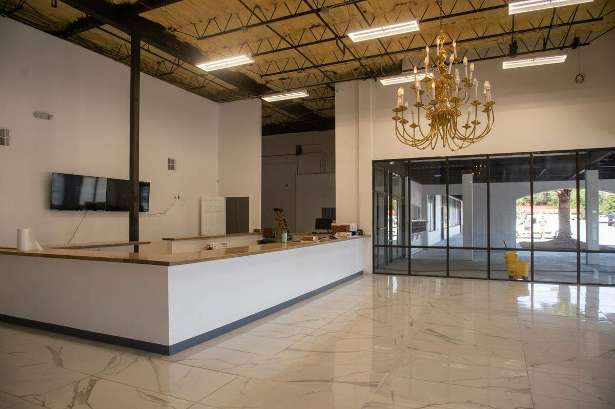 The checkout and front lounge space inside the Mississippi Antique Galleria on Pass Road in Gulfport will lead to rooms of antiques and collectibles.