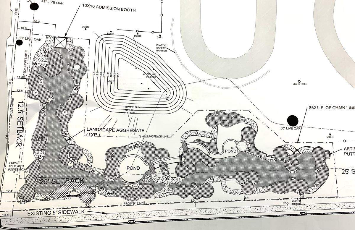 These plans show the 18-hole miniature golf course is the latest addition coming to Finishline Performance Karting in Biloxi. The course, complete with water features and bridges, will run along Beach Boulevard and Veterans Avenue.