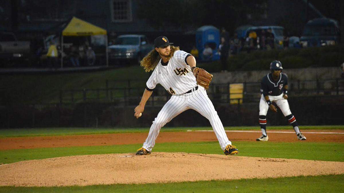 CAMAL PETRO/PINEBELT SPORTS 
 Southern Miss starter Cord Cockrell picked up the win Friday night for the Golden Eagles.
