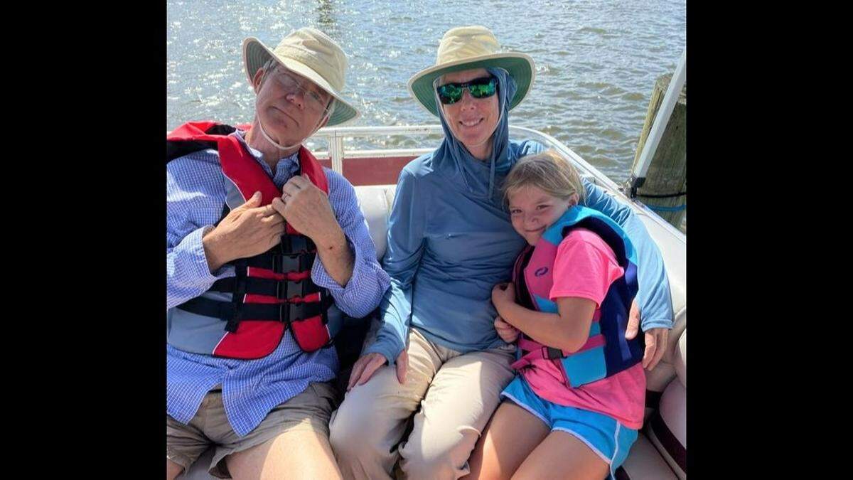 Lorelei Dearing spends time on the water with Patrick and Lisa Peterson, who moved to Biloxi for the last year of his life to make family memories.