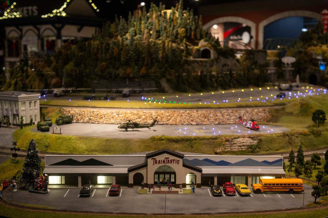 South Mississippi attractions feature in one of the model train dioramas on display at TrainTastic Interactive Model Railroad Museum in Gulfport on Wednesday, Dec. 4, 2024.