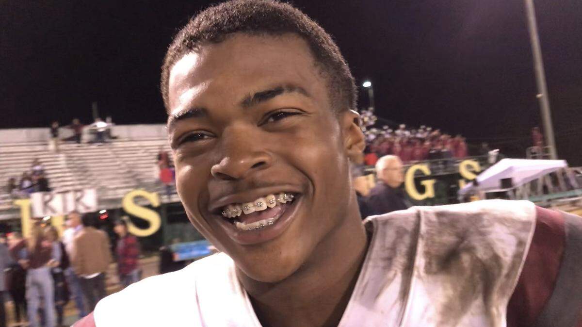 Picayune’s Cameron Thomas, who is commited to play at Mississippi Gulf Coast Community College, recovered an onside kick during Saturday’s Bernard Blackwell All-Star Game at Milner Stadium in Gulfport.