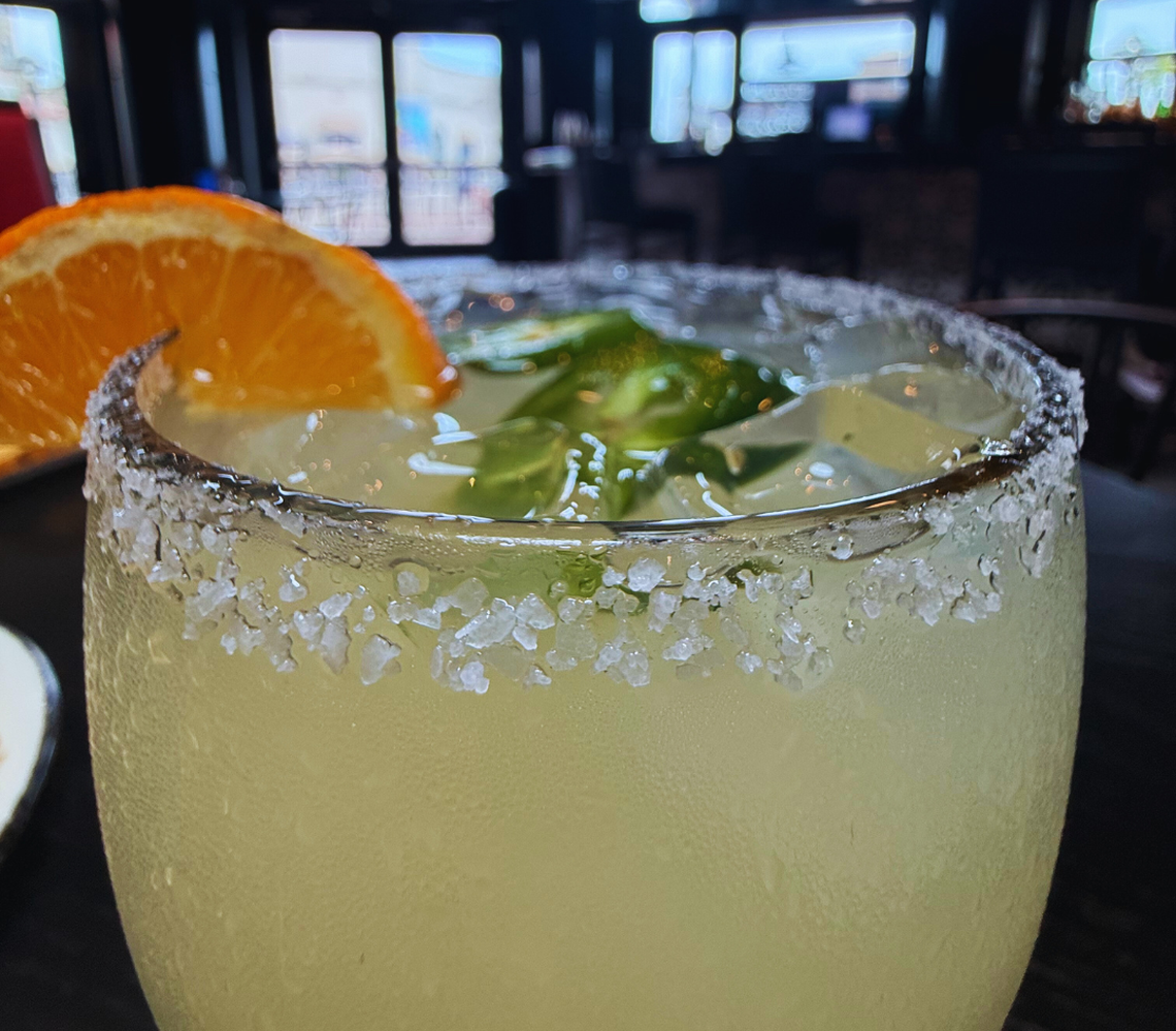 A chill margarita turns down the heat of the spicy Tex Mex menu at the new Sizzle and Salt at Harrah’s Gulf Coast Biloxi.